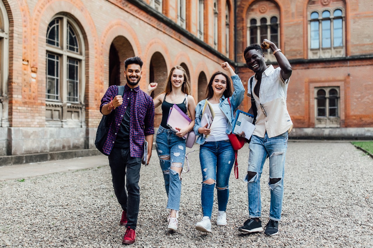 Students on campus